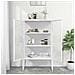 Credenza Alta Bianca 80x35x135 Cm Acciaio E Vetro Temperato - Foto miniatura 3
