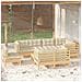 Set Divani Da Giardino 9 Pz Con Cuscini Crema Massello Di Pino - Foto miniatura 1
