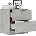 Comodini 2pz Grigio Cemento In Legno Multistrato - Foto miniatura 6