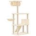 Albero Per Gatti Con Tiragraffi In Sisal Crema 131 Cm - Foto miniatura 4