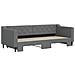 Divano Letto Con Letto Estraibile Grigio Scuro 80x200 Tessuto - Foto miniatura 3