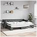 Divano Letto Con Letto Estraibile Grigio Scuro 80x200 Tessuto - Foto miniatura 1