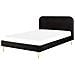 Letto Velluto Flayat 180 X 200 Cm Nero - Foto miniatura 5