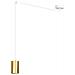 Lampada A Sospensione Traker - Bianco, Oro - Acciaio Verniciato A Polvere - 300x300x8 Cm - Foto miniatura 1
