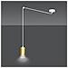 Lampada A Sospensione Traker - Bianco, Oro - Acciaio Verniciato A Polvere - 300x300x8 Cm - Foto miniatura 3