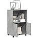 Mobiletto Con Ruote Grigio Cemento 55x40x91 Cm In Truciolato - Foto miniatura 3