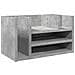 Organizer Scrivania Grigio Cemento 44,5x24x25 Legno Multistrato - Foto miniatura 1