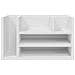 Organizer Scrivania Grigio Cemento 44,5x24x25 Legno Multistrato - Foto miniatura 3