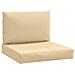 Cuscini Per Pallet 2 Pz Beige Mélange In Tessuto - Foto miniatura 2