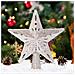Puntale Proiettore LED per Albero di Natale Forma Stella Silver Gioco di Luce - Foto miniatura 2