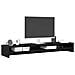 Supporto per Monitor Rovere Nero 100x24x13 cm Legno Multistrato - Foto miniatura 3