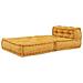 Pouf Modulare Giallo 70x70x54 in Tessuto - Foto miniatura 3