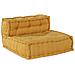 Pouf Modulare Giallo 70x70x54 in Tessuto - Foto miniatura 6