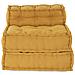 Pouf Modulare Giallo 70x70x54 in Tessuto - Foto miniatura 7