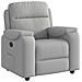 Poltrona Reclinabile In Tessuto Grigio Nuvola - Foto miniatura 2