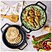 Victoria 39585 Forno Olandese, Pentola Et Padella Induzione Ghisa Smaltata 27cm 5,7l Senza Ptfe  Nero - Foto miniatura 2
