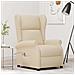 Poltrona Ad Ala Reclinabile Elettrica Crema In Tessuto - Foto miniatura 8