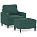 Poltroncina con Poggiapiedi Verde Scuro 60 cm in Velluto - Foto miniatura 1