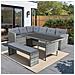 Moorea Mobili Da Giardino 8 Posti Con Divano Angolare In Resina Intrecciata Grigio - Foto miniatura 1