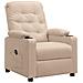 Poltrona Elettrica Reclinabile Crema in Tessuto - Foto miniatura 2