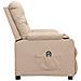 Poltrona Elettrica Reclinabile Crema in Tessuto - Foto miniatura 4