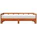 Divano Letto con Rotelle e Materasso Marrone Cera 90x190cm Pino - Foto miniatura 4