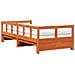 Divano Letto con Rotelle e Materasso Marrone Cera 90x190cm Pino - Foto miniatura 6