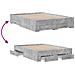 Giroletto Cassetti Grigio Cemento 140x190 cm Legno Multistrato - Foto miniatura 7