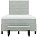 Letto a Molle con Materasso e Panca Grigio Chiaro 120x200 cm Velluto - Foto miniatura 9