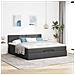 Struttura Letto Pouf con Materasso 160x200 cm in Tessuto - Foto miniatura 3