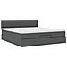 Struttura Letto Pouf con Materasso 160x200 cm in Tessuto - Foto miniatura 6