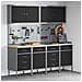 Set di 10 pezzi di armadietti e pannelli pegboard  in MDF e Metallo Nero - Foto miniatura 2