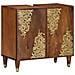 Set di Mobili per Bagno  da 5 Pezzi in Legno Massello di Mango, Armadio per Lavabo da Bagno  62x33x58 cm Legno Massello di Mango, Specchio da Bagno  50x70x3 cm Legno Massello di Mango, Credenza  38x33x160 cm Legno Massello di Mango, Armadio da Bagno  38x3 - Foto miniatura 3
