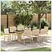 Set da Pranzo per Giardino 9 pcs Beige 190 x 80 x 75 cm - Foto miniatura 2