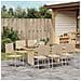 Set da Pranzo per Giardino 9 pcs Beige 190 x 80 x 75 cm - Foto miniatura 4