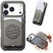 Custodia Grigia In Pelle Pu Con Porta Carte Magnetica Compatibile Con Iphone 17 Air - Foto miniatura 4