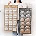 Organizzatore Sospeso In Tessuto Non Tessuto Per Biancheria Intima Con 15 Tasche (5 Anteriori + 10 Posteriori) Beige - Foto miniatura 3