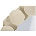 Specchio Da Parete Dune Tondo Con Cornice A Ciottoli Crema 92 Cm - Foto miniatura 3