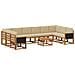 Set di divani da esterno con cuscino 11 pcs Naturale e Beige - Foto miniatura 1
