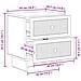 Armadio da Notte con cassetto Legno antico 43 x 34,5 x 47,5 cm - Foto miniatura 9