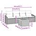 Set Divano da Giardino con cuscino 5 pcs Nero polyrattan - Foto miniatura 8