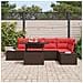 Set Divano da Giardino 6 pz Marrone polyrattan - Foto miniatura 6