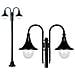 Lampione per esterno a bracci 2 luci da giardino nero - Foto miniatura 1