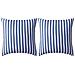 Cuscini Da Esterno 2 Pz Stampa A Righe 45x45 Cm Blu - Foto miniatura 1