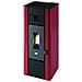 Stufe Punto Fuoco Pellet Minni 6,3kw (br) Rosso - Foto miniatura 1