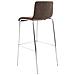 Sgabello Bar Hoover in Tessuto I Sgabello Alto Design 4 Gambe in Metallo I Sedia Sgabello Impilabile con Schienale I Sgabello Bancone H 76 CM Marrone Base Cromata - Foto miniatura 4