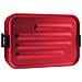 Metal Box Plus S, Lunchbox 0,8 L, Moderno Contenitore Per Il Pane Con Pratico Inserto, Portapane Leggero In Alluminio Con Divisorio, Alluminio, Rosso, S - Foto miniatura 1