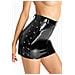 Sk055 - Minigonna In Vernice Elastica Nero Xl - Foto miniatura 2