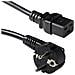 Act Powercord Mains Connector Cee7/7 Male (angled) - C19 Black 0.60 M Powercord Schuko-c19 Blk 0.60m (ak5183) - Foto miniatura 1