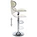 323647 Bar Stools 2 pcs Cream Faux Leather - Foto miniatura 5